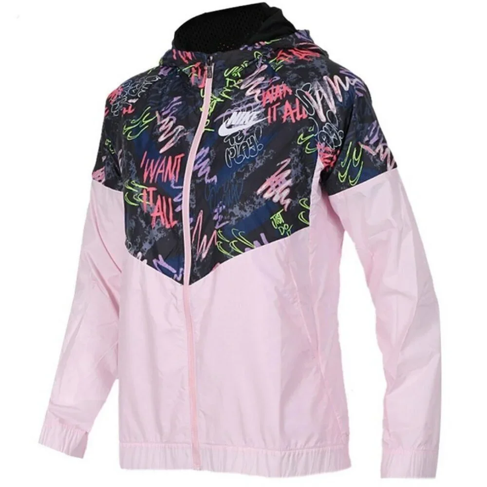 Nike pink graffiti tank and graphic Windrunner windbreaker size medium NWOT - Picture 14 of 14